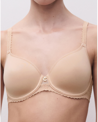 Sujetador con aros spacer Chantelle Romance (Beige Doré)