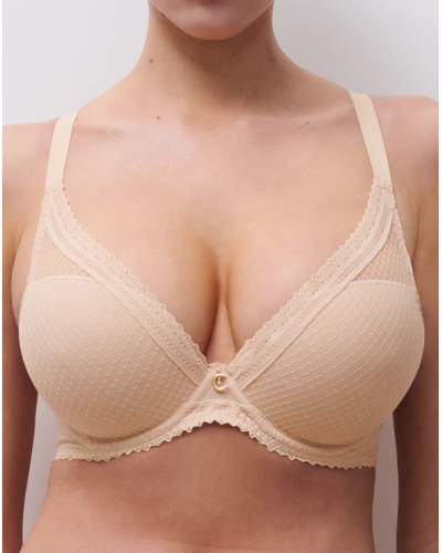 Sujetador preformado plunge Chantelle Romance (Beige Doré)