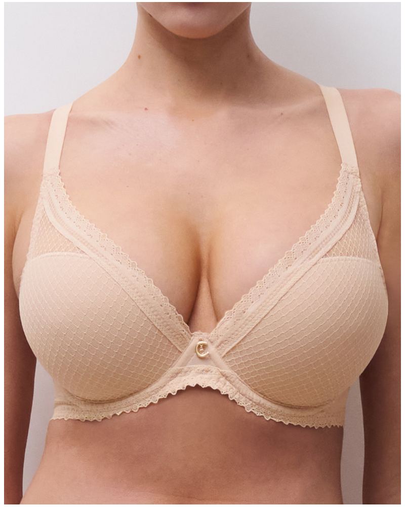 Sujetador preformado plunge Chantelle Romance (Beige Doré)