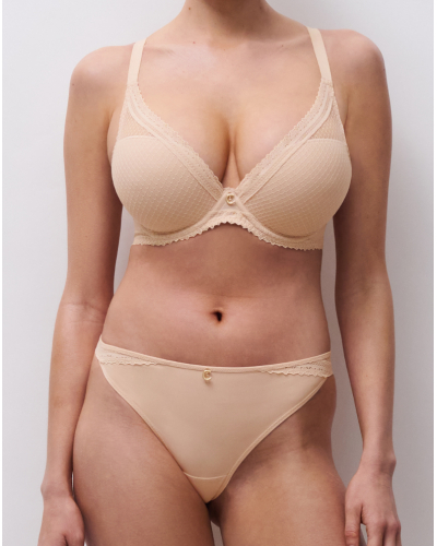 Sujetador preformado plunge Chantelle Romance (Beige Doré)