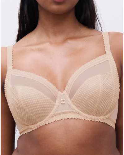 Sujetador con aros Chantelle Romance (Beige Doré)