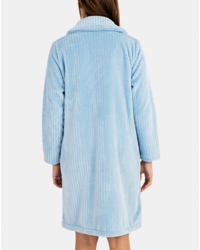 Bathrobe with collar Massana (Bleu Ciel)
