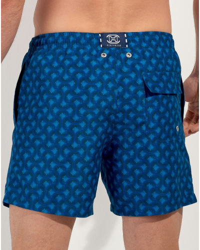 Boxer de baño HOM Trinacria (Imprimé Bleu Marine)