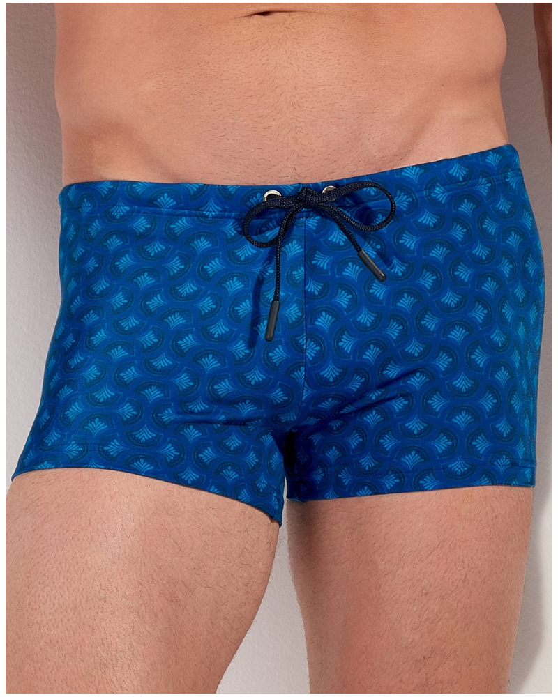 Short de bain HOM Trinacria (Imprimé Bleu Marine)
