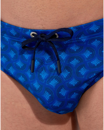 Mini bath brief HOM Trinacria (Imprimé Bleu Marine)