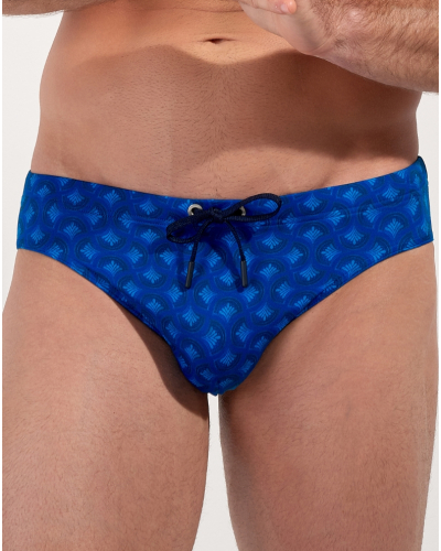 Mini slip de bain HOM Trinacria (Imprimé Bleu Marine)