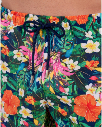 Boxer de bain HOM Peacock (Imprimé Floral Multicolore)