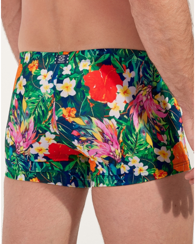 Bath short HOM Peacock (Imprimé Floral Multicolore)