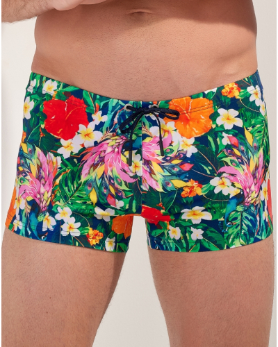 Short de bain HOM Peacock (Imprimé Floral Multicolore)
