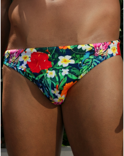Micro bath brief HOM Peacock (Imprimé Floral Multicolore)