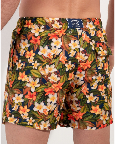 Boxer de bain HOM Etna (Imprimé Marine Floral)