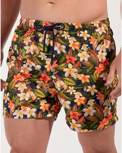 Boxer de bain HOM Etna (Imprimé Marine Floral)