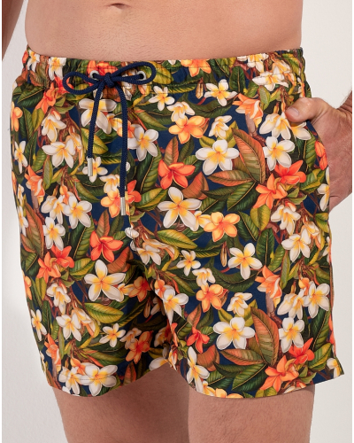 Beach boxer HOM Etna (Imprimé Marine Floral)
