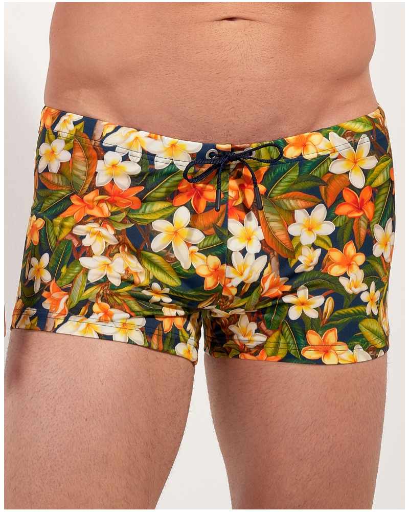 Short de bain HOM Etna (Imprimé Marine Floral)