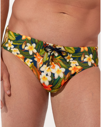 Mini slip de bain HOM Etna (Imprimé Marine Floral)