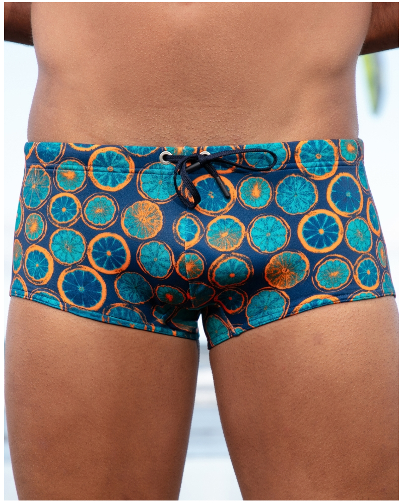 Shorty de baño HOM Trapani (Imprimé Marine/Orange)