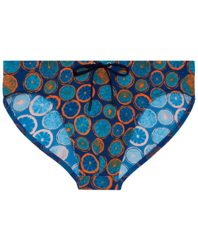 Mini bath brief HOM Trapani (Imprimé Marine/Orange)