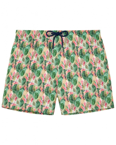 Boxer de baño HOM Taormina (Imprimé Vert)