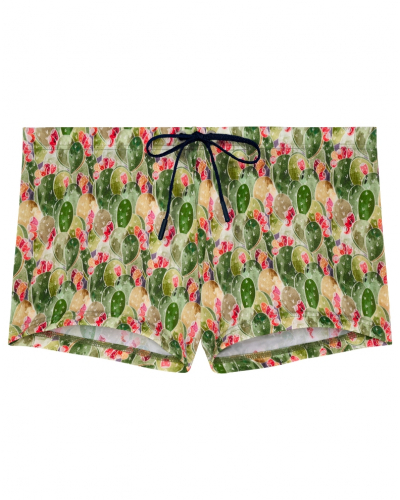 Short de bain HOM Taormina (Imprimé Vert)