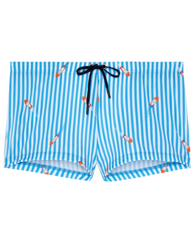 Bath short HOM Viareggio (Rayures Bleu/Blanc)