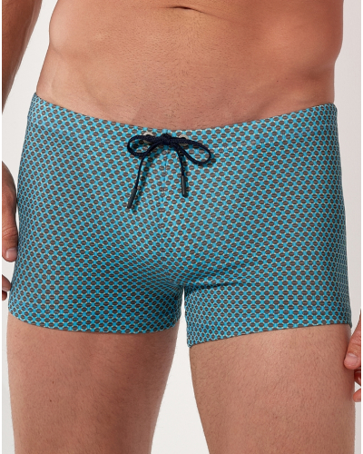 Bañadores HOM Cappuccino (Imprimé Bleu Turquoise)