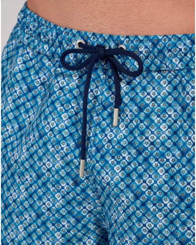 Boxer de baño HOM Camaiore (Imprimé Bleu/Vert)