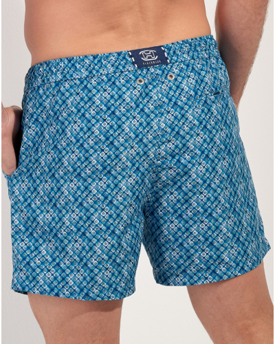 Beach boxer HOM Camaiore (Imprimé Bleu/Vert)
