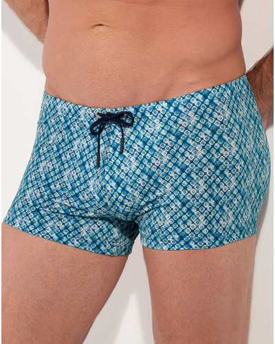 Swim Shorts HOM Camaiore (Imprimé Bleu/Vert)
