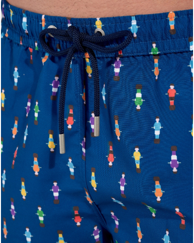 Boxer de bain HOM Calcio (Imprimé Marine Coloré)