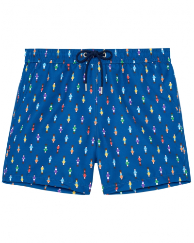 Boxer de baño HOM Calcio (Imprimé Marine Coloré)