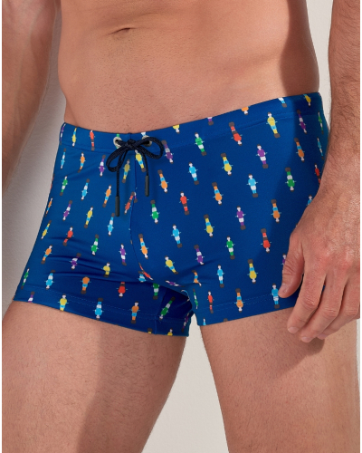 Short de bain HOM Calcio (Imprimé Marine Coloré)