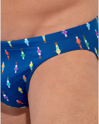 Micro Calzoncillos de baño HOM Calcio (Imprimé Marine Coloré)
