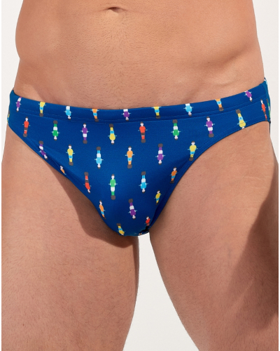 Micro slip de bain HOM Calcio (Imprimé Marine Coloré)