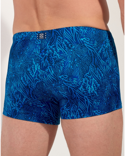 Short de bain HOM Panarea (Imprimé Bleu Turquoise)