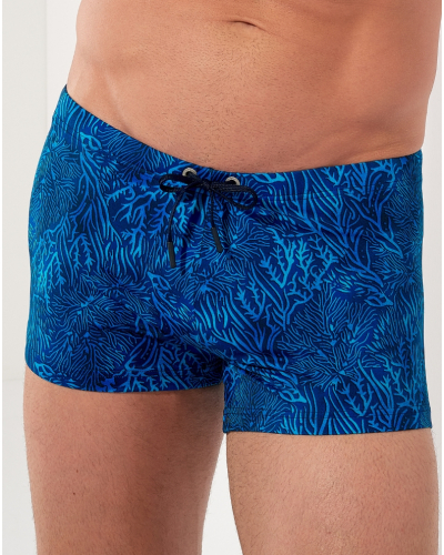 Swim Shorts HOM Panarea (Imprimé Bleu Turquoise)