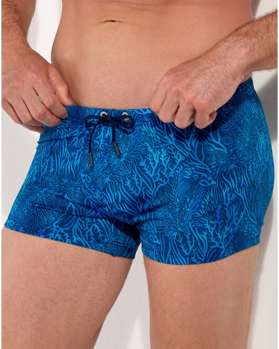 Bañadores HOM Panarea (Imprimé Bleu Turquoise)