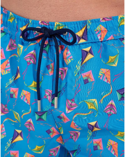 Boxer de baño HOM Lido (Imprimé Bleu Coloré)