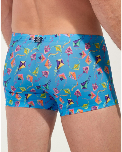Short de bain HOM Lido (Imprimé Bleu Coloré)