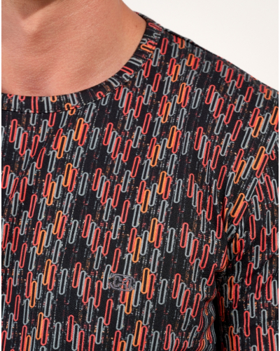 Pyjama long 100% coton HOM Westgate (Imprimé Rouge/Gris)