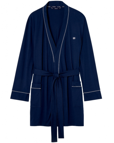 Robe de chambre modal et coton HOM Rafael (Marine)