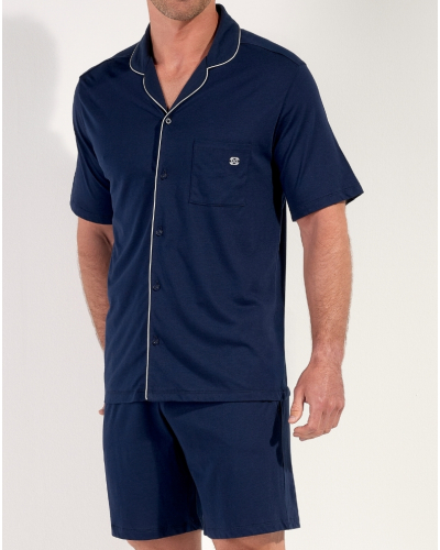 Short pyjama modal and cotton HOM Rafael (Marine)