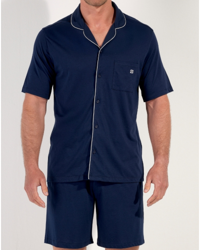 Short pyjama modal and cotton HOM Rafael (Marine)