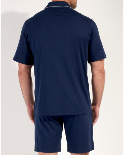 Pijama corto modal y algodón HOM Rafael (Marine)