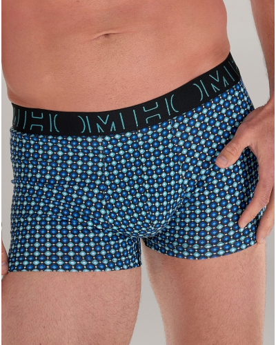 Paquete de 3 boxers HOM Marco (Imprimé Bleu/Noir/Noir)