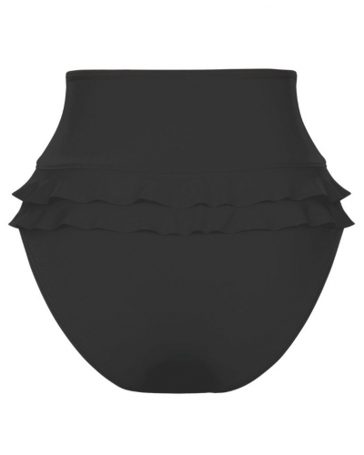 Culotte de bain taille haute Empreinte Glam (Noir)