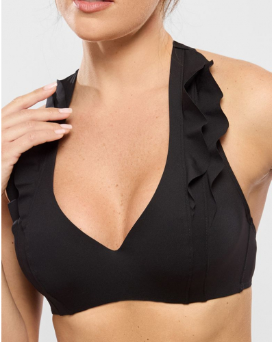 Sujetador de bikini triangular con aros Empreinte Glam (Negro)