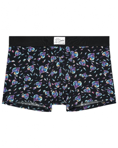 Bóxer de algodón HOM Love Me (Imprimé Noir/Multicolore)