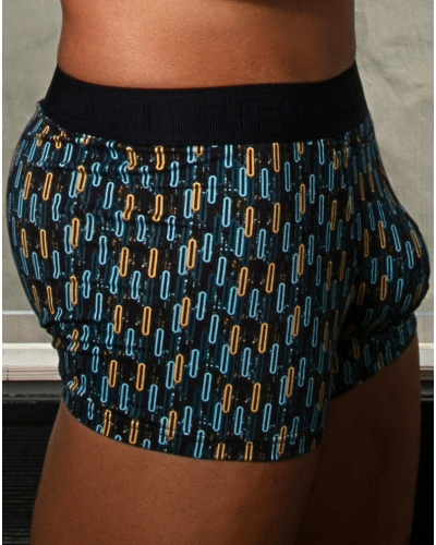 Boxer en coton HOM Westgate (Imprimé Bleu/Multicolore)