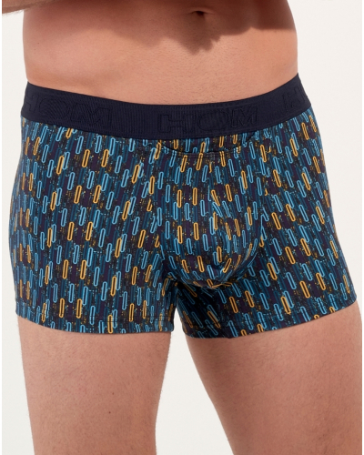 Boxer en coton HOM Westgate (Imprimé Bleu/Multicolore)