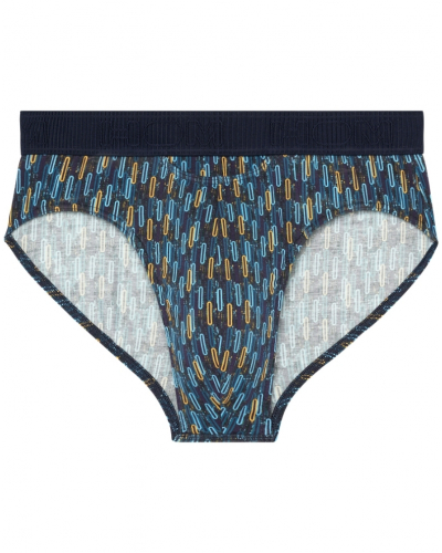 Mini calzoncillo modal y algodón HOM Westgate (Imprimé Bleu/Multicolore)